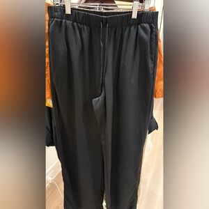 Aritzia Sontag Linen Pamts Size Medium Black